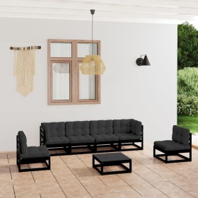 7-piece garden furniture set with solid pine wood cushions by vidaXL, Garden sets - Ref: Foro24-3076458, Price: 703,77 €, Dis...