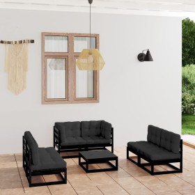 7-piece garden furniture set with solid pine wood cushions by vidaXL, Garden sets - Ref: Foro24-3076468, Price: 704,99 €, Dis...