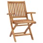 Folding garden chairs 8 pcs solid teak wood with cushions by vidaXL, Garden chairs - Ref: Foro24-3072796, Price: 984,40 €, Di...