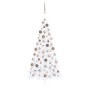 Half Christmas tree with white lights and balls 240 cm by vidaXL, Christmas trees - Ref: Foro24-3077572, Price: 71,52 €, Disc...