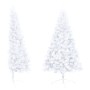 Half Christmas tree with white lights and balls 240 cm by vidaXL, Christmas trees - Ref: Foro24-3077572, Price: 71,52 €, Disc...