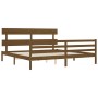 Honey brown solid wood bed frame and headboard 200x200 cm by vidaXL, Beds and slatted bases - Ref: Foro24-3195114, Price: 166...