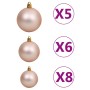 Halber Weihnachtsbaum mit Lichtern und Kugeln weiß 240 cm von vidaXL, Weihnachtsbäume - Ref: Foro24-3077572, Preis: 73,16 €, ...