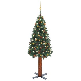 Árbol de Navidad artificial con LEDs y bolas PVC verde 210 cm de vidaXL, Arboles de navidad - Ref: Foro24-3077814, Precio: 10...