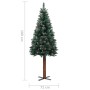 Árbol de Navidad delgado con luces y bolas verde 180 cm de vidaXL, Arboles de navidad - Ref: Foro24-3077864, Precio: 108,10 €...