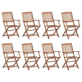 Folding outdoor chairs 8 pcs solid acacia wood by vidaXL, Garden chairs - Ref: Foro24-3075084, Price: 377,99 €, Discount: %