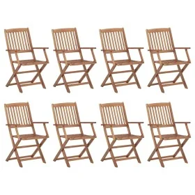 Klappbare Outdoor-Stühle, 8 Stück, massives Akazienholz von vidaXL, Gartenstühle - Ref: Foro24-3075084, Preis: 349,39 €, Raba...