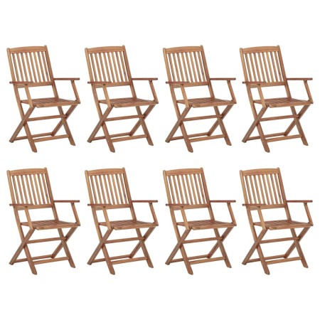 Folding outdoor chairs 8 pcs solid acacia wood by vidaXL, Garden chairs - Ref: Foro24-3075084, Price: 377,77 €, Discount: %