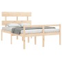 Bed for seniors with solid wood headboard 140x200cm by vidaXL, Beds and slatted bases - Ref: Foro24-3195351, Price: 141,99 €,...