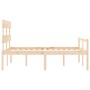 Bed for seniors with solid wood headboard 140x200cm by vidaXL, Beds and slatted bases - Ref: Foro24-3195351, Price: 141,99 €,...