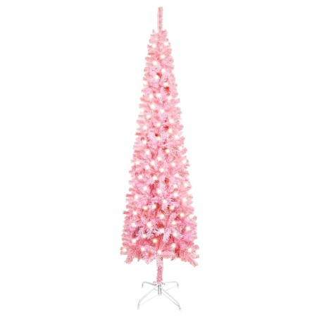 Árbol de Navidad estrecho con LEDs rosa 240 cm de vidaXL, Arboles de navidad - Ref: Foro24-3077987, Precio: 65,81 €, Descuent...