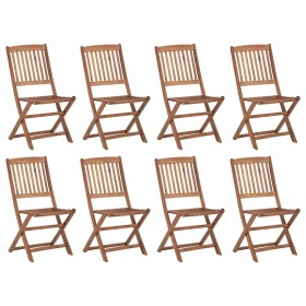 Folding garden chairs 8 pcs solid acacia wood by vidaXL, Garden chairs - Ref: Foro24-3075112, Price: 339,68 €, Discount: %