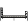 Estructura de cama con cabecero madera maciza negro 100x200 cm de vidaXL, Camas y somieres - Ref: Foro24-3193980, Precio: 119...