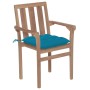 Stackable garden chairs 8 pcs solid teak wood with cushions by vidaXL, Garden chairs - Ref: Foro24-3073452, Price: 930,30 €, ...