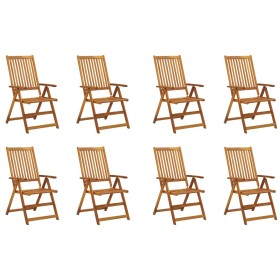 Folding garden chairs 8 pcs solid acacia wood by vidaXL, Garden chairs - Ref: Foro24-3075053, Price: 495,99 €, Discount: %