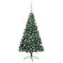 Half Christmas tree with lights and green balls 240 cm by vidaXL, Christmas trees - Ref: Foro24-3077567, Price: 96,73 €, Disc...