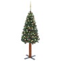 Schlanker Weihnachtsbaum mit Lichtern und Kugeln grün 180 cm von vidaXL, Weihnachtsbäume - Ref: Foro24-3077813, Preis: 100,50...