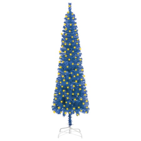 Árbol de Navidad estrecho con LEDs azul 210 cm de vidaXL, Arboles de navidad - Ref: Foro24-3077996, Precio: 58,99 €, Descuent...