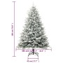 Weihnachtsbaum mit LED, Kugeln und beflocktem Schnee aus PVC und PE 180 cm von vidaXL, Weihnachtsbäume - Ref: Foro24-3077881,...