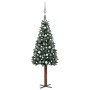 Schlanker Weihnachtsbaum mit Lichtern und Kugeln grün 150 cm von vidaXL, Weihnachtsbäume - Ref: Foro24-3077911, Preis: 70,95 ...