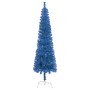 Slim Christmas tree with LEDs and blue balls 180 cm by vidaXL, Christmas trees - Ref: Foro24-3078036, Price: 58,99 €, Discoun...