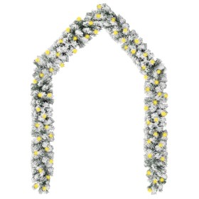 Christmas garland with LED and snow 5 m green PVC by vidaXL, Christmas lights - Ref: Foro24-3077770, Price: 53,17 €, Discount: %