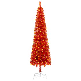 Árbol de Navidad estrecho con LEDs rojo 180 cm de vidaXL, Arboles de navidad - Ref: Foro24-3078000, Precio: 46,99 €, Descuent...