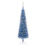 Slim Christmas tree with LEDs and blue balls 210 cm by vidaXL, Christmas trees - Ref: Foro24-3078078, Price: 82,22 €, Discoun...