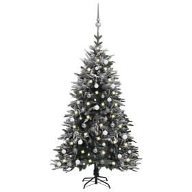 Weihnachtsbaum mit LED-Kugeln und beflocktem Schnee 180 cm PVC und PE von vidaXL, Weihnachtsbäume - Ref: Foro24-3077929, Prei...