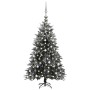 Árbol de Navidad con LED bolas y nieve flocada 180 cm PVC y PE de vidaXL, Arboles de navidad - Ref: Foro24-3077929, Precio: 1...