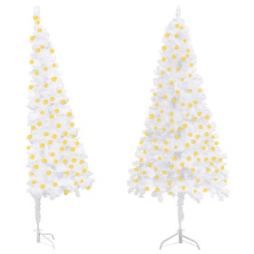 Corner artificial Christmas tree with LED white PVC 180cm by vidaXL, Christmas trees - Ref: Foro24-3077939, Price: 32,78 €, D...