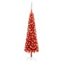 Schlanker Weihnachtsbaum mit LEDs und roten Kugeln 180 cm von vidaXL, Weihnachtsbäume - Ref: Foro24-3078082, Preis: 68,99 €, ...