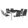 9-piece steel garden dining set by vidaXL, Garden sets - Ref: Foro24-3073469, Price: 440,99 €, Discount: %