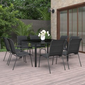 9-piece garden dining set made of steel by vidaXL, Garden sets - Ref: Foro24-3073479, Price: 473,99 €, Discount: %