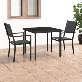 3-piece steel garden dining set by vidaXL, Garden sets - Ref: Foro24-3073531, Price: 165,66 €, Discount: %