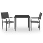 3-piece steel garden dining set by vidaXL, Garden sets - Ref: Foro24-3073531, Price: 165,99 €, Discount: %