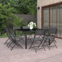 9-teiliges Garten-Ess-Set aus Stahl von vidaXL, Gartensets - Ref: Foro24-3073504, Preis: 380,99 €, Rabatt: %