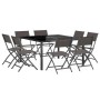 9-piece steel garden dining set by vidaXL, Garden sets - Ref: Foro24-3073504, Price: 379,31 €, Discount: %