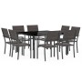 9-piece steel garden dining set by vidaXL, Garden sets - Ref: Foro24-3073533, Price: 530,08 €, Discount: %