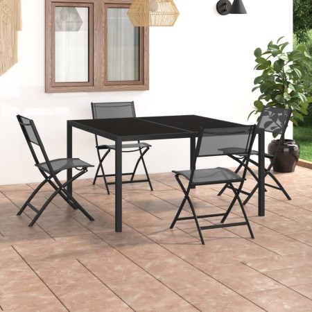 Juego de comedor para jardín 5 piezas acero de vidaXL, Conjuntos de jardín - Ref: Foro24-3073534, Precio: 311,97 €, Descuento: %