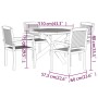 5-piece garden dining set solid teak wood by vidaXL, Garden sets - Ref: Foro24-3073202, Price: 752,97 €, Discount: %