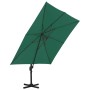 Cantilever parasol with green aluminum pole 300x300 cm by vidaXL, Umbrellas - Ref: Foro24-44634, Price: 206,91 €, Discount: %