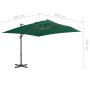 Cantilever parasol with green aluminum pole 300x300 cm by vidaXL, Umbrellas - Ref: Foro24-44634, Price: 206,91 €, Discount: %