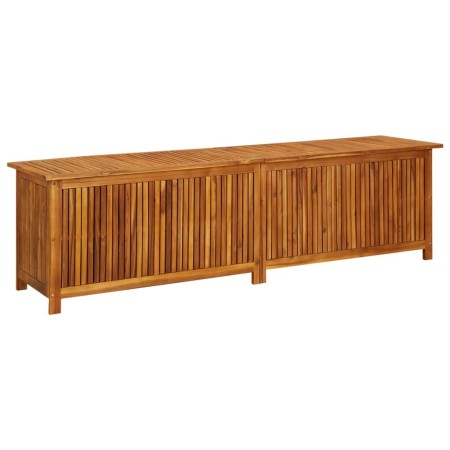 Caja de almacenaje de jardín madera maciza acacia 200x50x58 cm de vidaXL, Cajas de almacenaje para exteriores - Ref: Foro24-3...