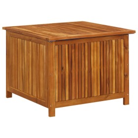 Caja de almacenaje de jardín madera maciza acacia 75x75x58 cm de vidaXL, Cajas de almacenaje para exteriores - Ref: Foro24-31...