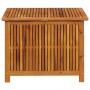 Caja de almacenaje de jardín madera maciza acacia 75x75x58 cm de vidaXL, Cajas de almacenaje para exteriores - Ref: Foro24-31...