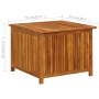 Caja de almacenaje de jardín madera maciza acacia 75x75x58 cm de vidaXL, Cajas de almacenaje para exteriores - Ref: Foro24-31...