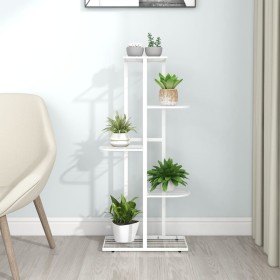 White metal 5-shelf flower stand 43x22x98 cm by vidaXL, Pot stands - Ref: Foro24-336111, Price: 35,99 €, Discount: %