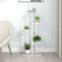 White metal 5-shelf flower stand 43x22x98 cm by vidaXL, Pot stands - Ref: Foro24-336111, Price: 37,41 €, Discount: %