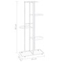 White metal 5-shelf flower stand 43x22x98 cm by vidaXL, Pot stands - Ref: Foro24-336111, Price: 37,41 €, Discount: %